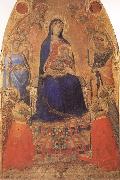 Madonna and Child Enthroned,with Angels and Saints, Ambrogio Lorenzetti